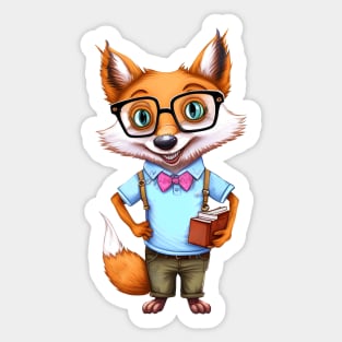 The Bookish Fox Sticker